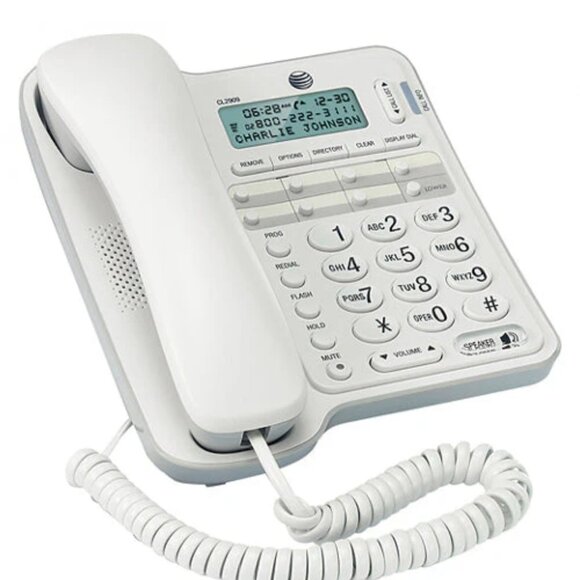 New AT&T CL2909 Corded Phone White Speakerphone Caller ID/Call Waiting - Picture 1 of 7
